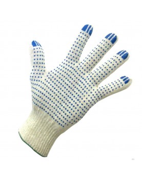 Перчатки трикотажные с точечным полимерным покрытием 4 нитка  10 кл