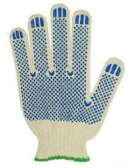 Перчатки трикотажные с точечным полимерным покрытием 3 нитка 7,5 кл.